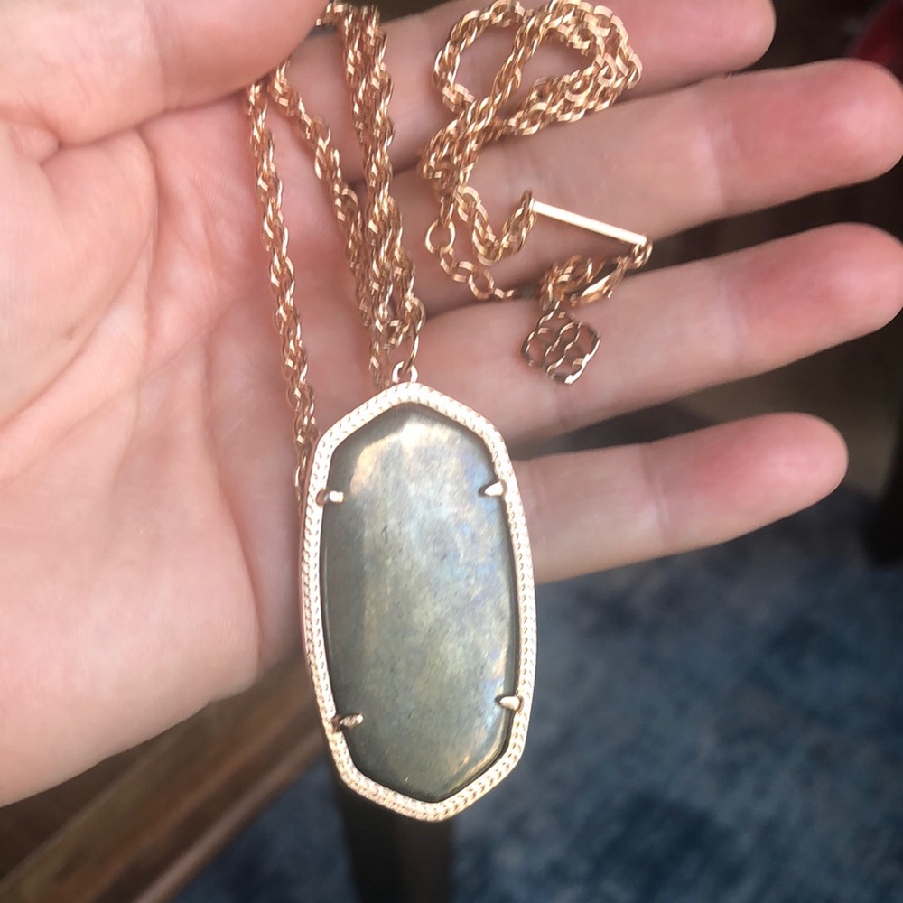 Kendra Scott rosegold Reid necklace pyrite